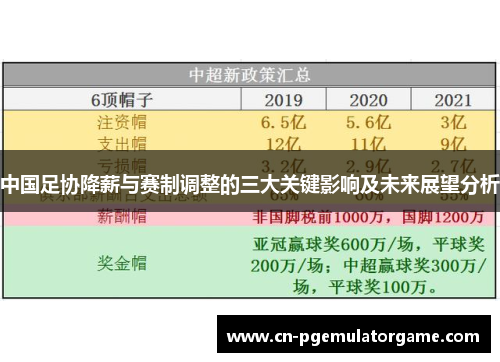 中国足协降薪与赛制调整的三大关键影响及未来展望分析