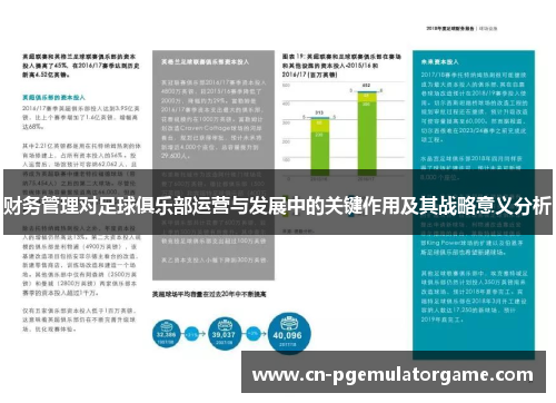 财务管理对足球俱乐部运营与发展中的关键作用及其战略意义分析