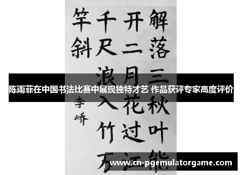 陈雨菲在中国书法比赛中展现独特才艺 作品获评专家高度评价